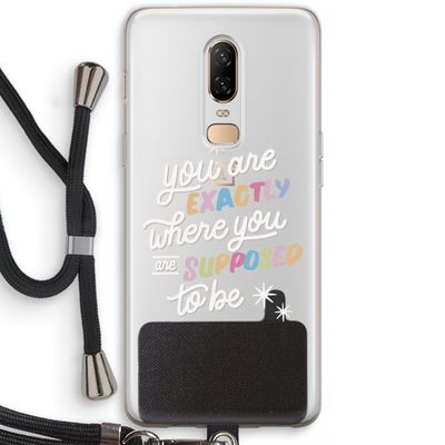 Right Place: OnePlus 6 Transparant Hoesje met koord