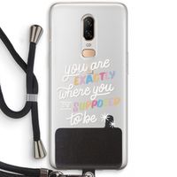 Right Place: OnePlus 6 Transparant Hoesje met koord