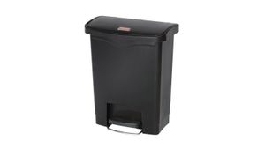 Rubbermaid 1883609 vuilnisbak 30 l Rechthoekig Kunststof, Kunststof Zwart