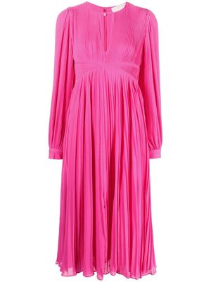 Michael Michael Kors robe mi-longue à col v - Rose
