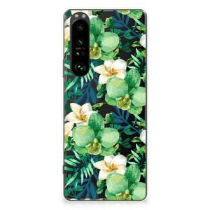 Sony Xperia 1 III TPU Case Orchidee Groen