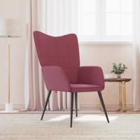 Relaxstoel stof wijnrood