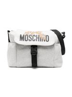 Moschino Kids sac et matelas à langer à logo imprimé - Gris