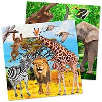 20x Safari/jungle themafeest servetjes 33 cm - thumbnail