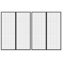 VidaXL Insectendeurgordijnen 2 st magnetisch 230x160 cm zwart