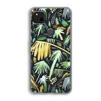Tropical Palms Dark: Google Pixel 4a Transparant Hoesje