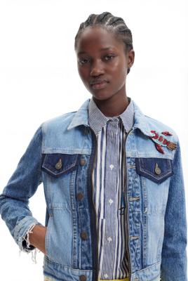 Korte spijkerjasje in truckerstijl - BLUE - XL