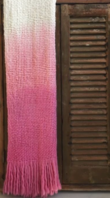 Deken acryl ombre effect in twee kleuren.