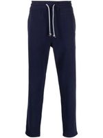 Brunello Cucinelli pantalon de jogging fuselé à lien de resserrage - Bleu