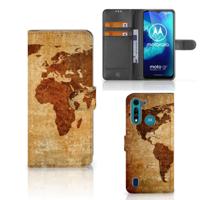 Motorola G8 Power Lite | Flip Cover | Wereldkaart | Portemonnee hoesje
