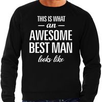 Awesome best man / getuige cadeau sweater zwart heren - thumbnail