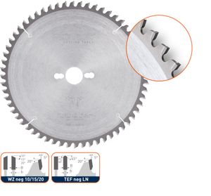 Rotec HM afkort- en verstekzaagblad, ø305x2,6x30mm Z=80 TF neg - 5543055