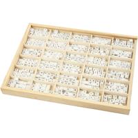 Creativ Company Letterkralen, a-z, &,#,? en blanco, afm 8x8 mm, gatgrootte 3 mm, wit, 750 div/ 1 doos