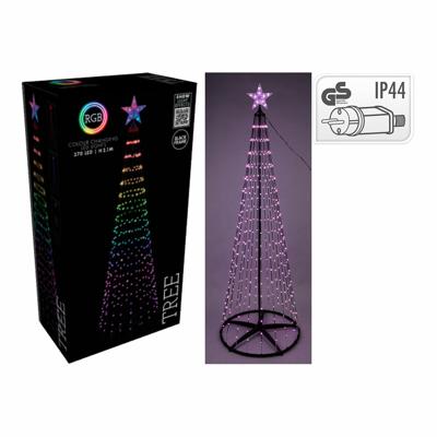 Kerstboom BASIC & CO Zwart RGB Metaal Plastic Kerstmis LED