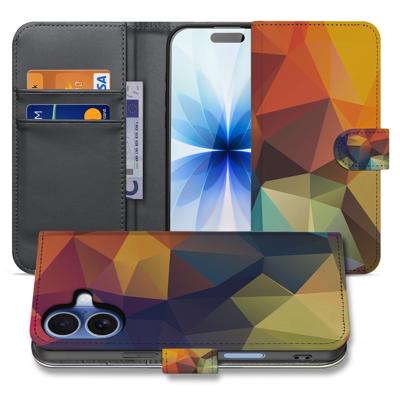 Polygon Color Hoesje Voor iPhone 17 | Portemonnee Hoesje