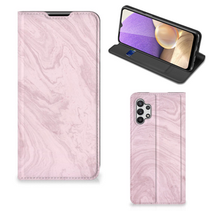 Samsung Galaxy A32 5G Standcase Marble Pink - Origineel Cadeau Vriendin