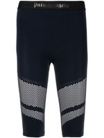 Palm Angels short cycliste à bandes en mesh - Bleu - thumbnail