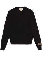 Gucci pull en cachemire à patch logo - Noir