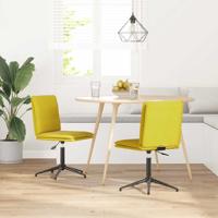 Eetkamerstoelen 2 st fluweel geel