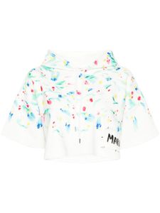 Marni hoodie en coton à fleurs - Blanc