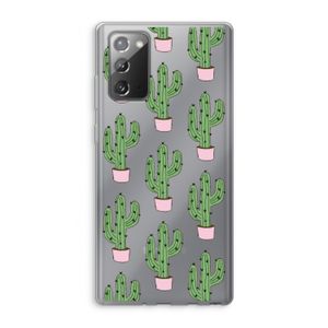 Cactus Lover: Samsung Galaxy Note 20 / Note 20 5G Transparant Hoesje