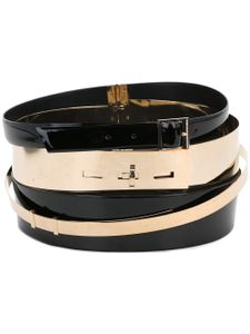 Alexandre Vauthier ceinture à design multi-rang - Noir