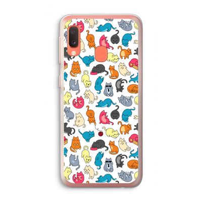 Kleurrijke katten: Samsung Galaxy A20e Transparant Hoesje