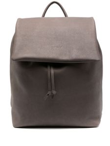 Marsèll sac à dos en cuir à logo embossé - Gris