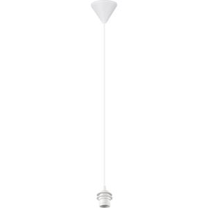 LED Hanglamp - Hangverlichting - Trion Alpar - E27 Fitting - 1-lichts - Rond - Wit - Kunststof