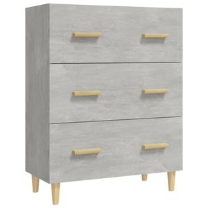 vidaXL Dressoir 70x34x90 cm bewerkt hout betongrijs