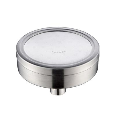 Afneembaar en wasbaar 304 roestvrijstaal ronde onder druk top spray douchekop maat: 118mm (zilver)