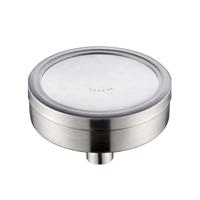 Afneembaar en wasbaar 304 roestvrijstaal ronde onder druk top spray douchekop maat: 118mm (zilver)