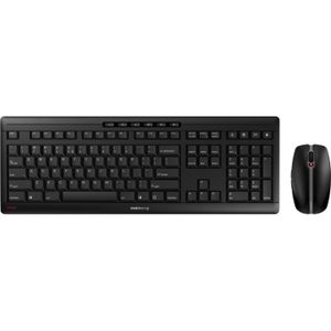 CHERRY Stream Desktop toetsenbord Inclusief muis Kantoor RF Draadloos QWERTY Amerikaans Engels Zwart