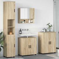 Badkamermeubelset met opslag 4 pcs Sonoma eiken 61 x 35 x 64 cm