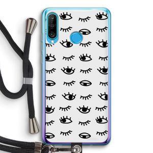 Eye pattern #2: Huawei P30 Lite Transparant Hoesje met koord