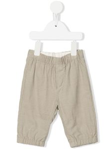 Emporio Armani Kids pantalon nervuré à taille élastiquée - Tons neutres