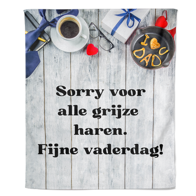 Fleecedeken Vaderdag - Grijze Haren - Pillow Buddies
