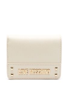 Love Moschino portefeuille pliant à plaque logo - Tons neutres