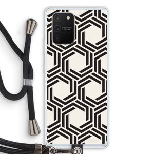 Geometrisch patroon: Samsung Galaxy S10 Lite Transparant Hoesje met koord