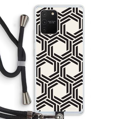 Geometrisch patroon: Samsung Galaxy S10 Lite Transparant Hoesje met koord
