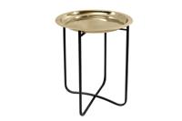 Side table CASABLANCA 50cm messing goud afneembaar blad - 44353