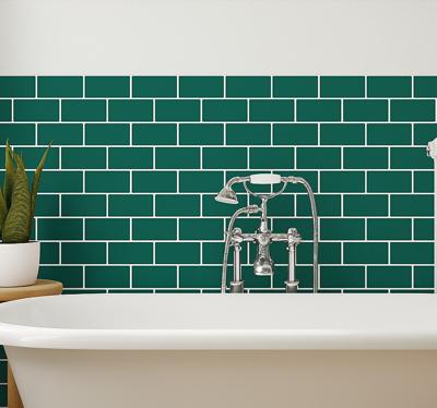 Badkamer sticker smaragdgroen