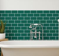 Badkamer sticker smaragdgroen