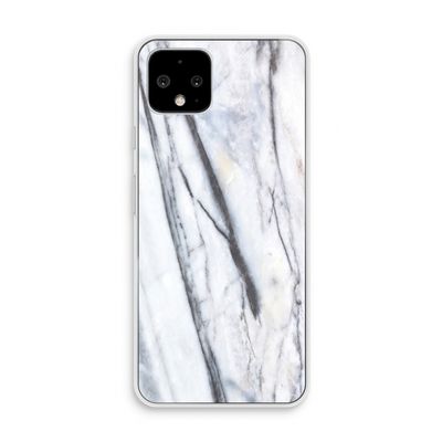 Gestreepte marmer: Pixel 4 Transparant Hoesje