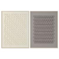 Schilderij Home ESPRIT Beige Grijs Abstract Modern 90 x 3,5 x 120 cm (2 Stuks)
