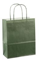 Papieren koordtas 18x08x22cm 50st donker groen | 4 stuks