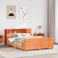 Bedframe zonder matras massief grenenhout wasbruin 150x200 cm