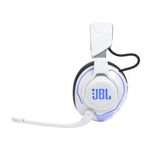 JBL Quantum 910P Headset Bedraad en draadloos Hoofdband Gamen USB Type-C Bluetooth Blauw, Wit