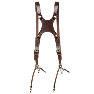 The Hantler Dual camera harness Brandy / Brass, Regular OUTLET