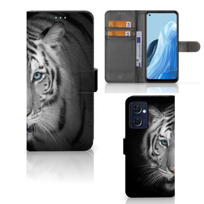 OPPO Find X5 Lite | Reno 7 5G | Telefoonhoesje | Met pasjeshouder | Tijger